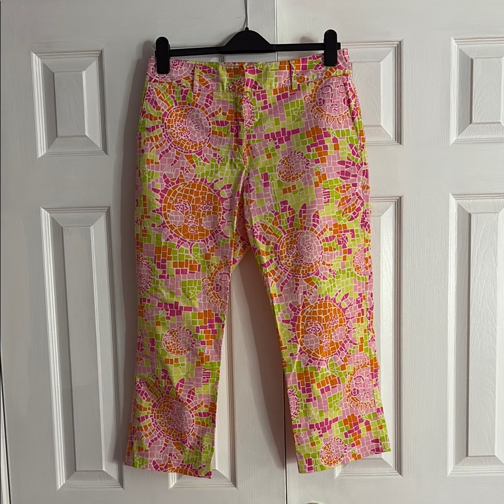 Lilly Pulitzer Pink and Green Casual Pants